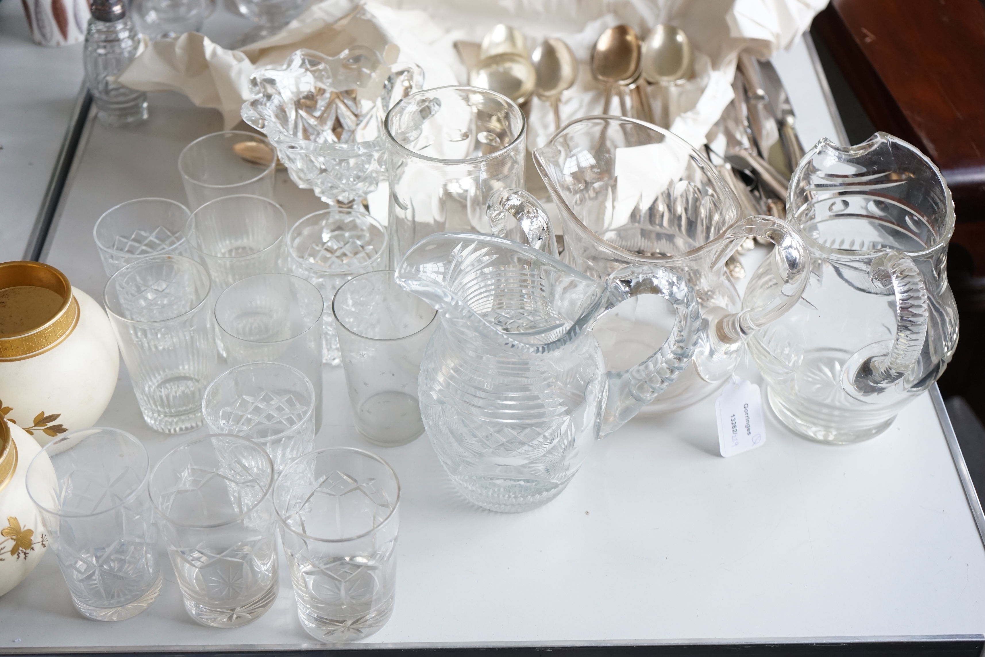 A quantity of assorted Victorian and later glassware